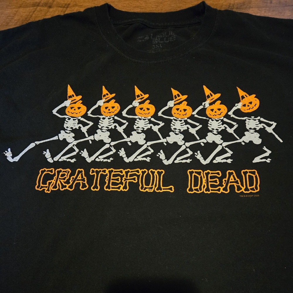 Liquid Blue Grateful Dead Halloween shirt band tee tour Pumpkins Skeletons 🎃🎃